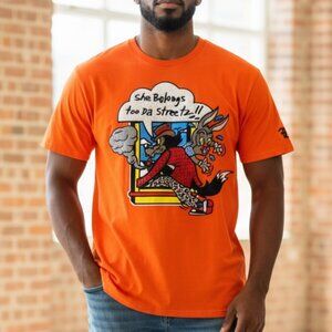 Frost Originals RARE Graphic Embeliished 'she belongs to the streets' T-Shirt,L